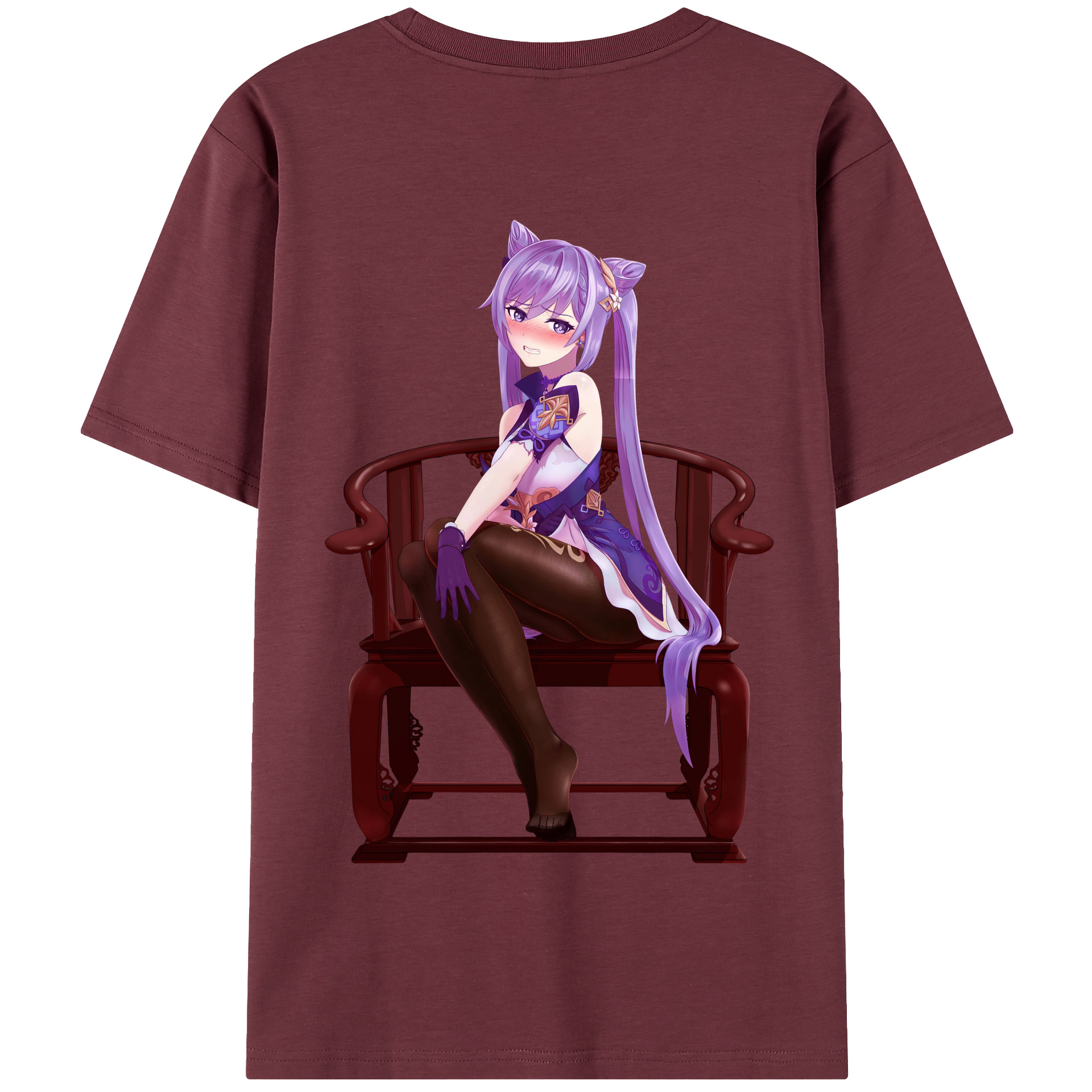 げんし神 刻晴 こくせい genshin Kokusei 綿100％半袖Tシャツ（背面プリント）